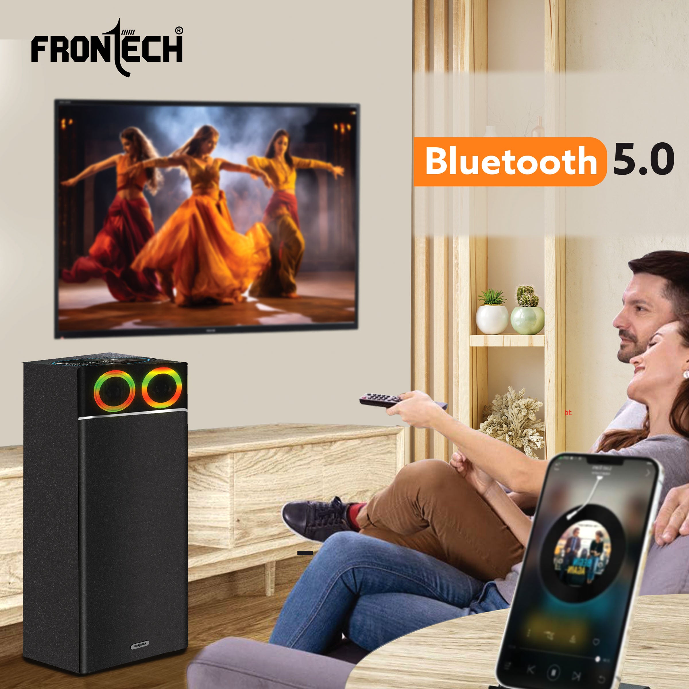 Frontech Crux Pro 120W Bluetooth 5.0 Tower Speaker System (SW-0162) Frontech Crux Pro 120W Bluetooth 5.0 Tower Speaker System (SW-0162)
